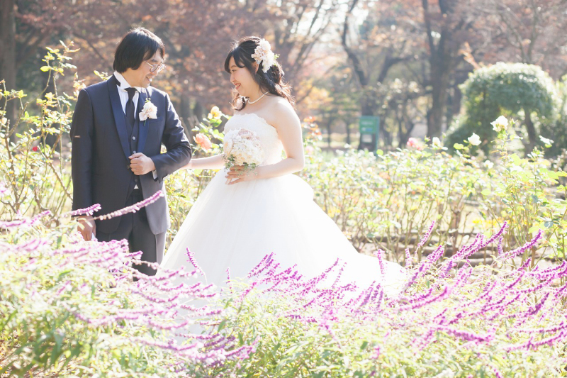 秋のお花とパチリ