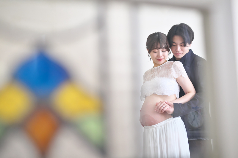 ステンドグラスをいれて鮮やかに!