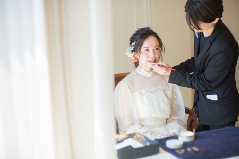 メイクシーンからしっかり撮影