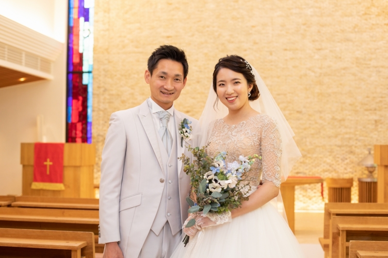 チャペルに移動して記念撮影