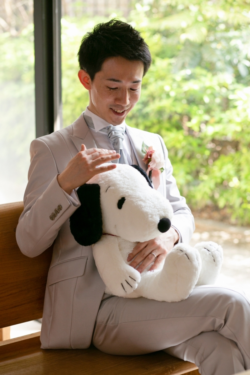 大好きなスヌーピーと一緒に