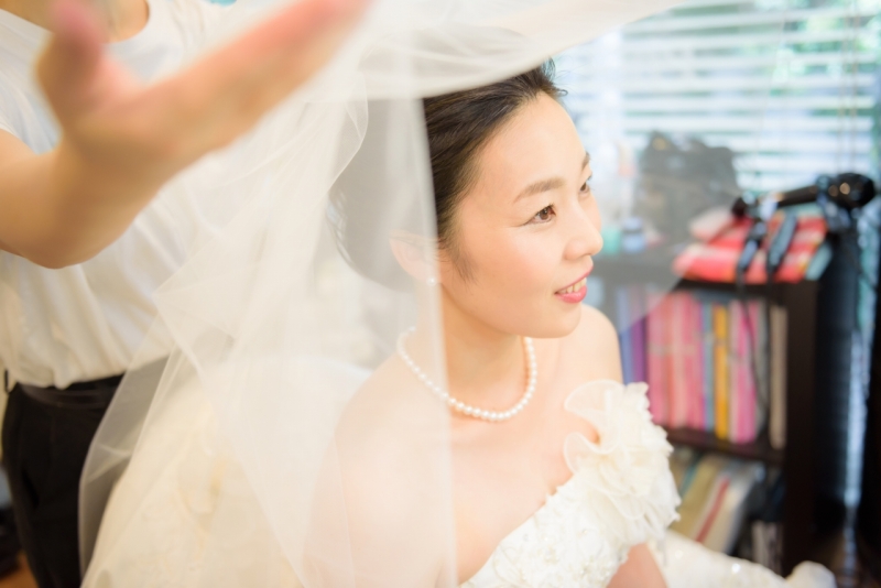 お着物からドレスにお着替え