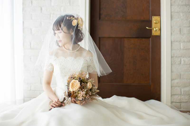 ベールをおろしたソロカットは神秘的。。。