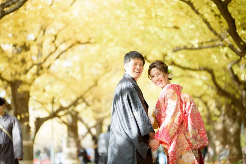 色打掛に着替えてお外でも！