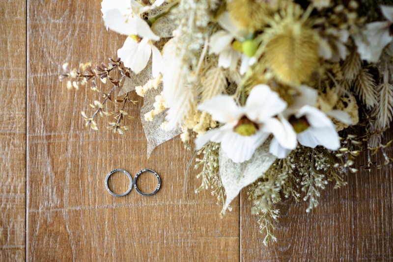 結婚指輪もわすれずに