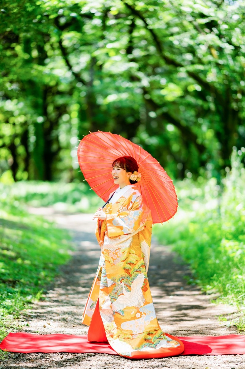 金色と赤と緑の競演