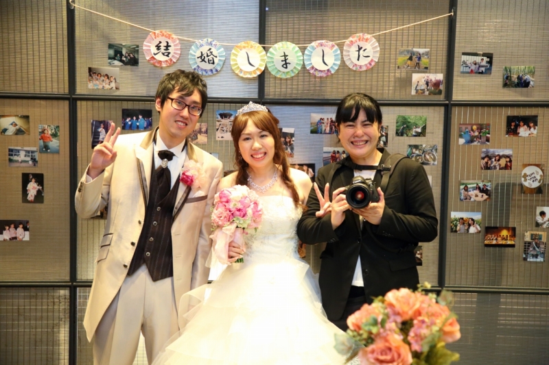 カメラマンと一緒に記念撮影！