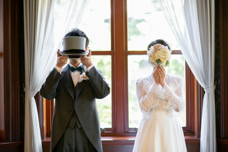 ハットとブーケ