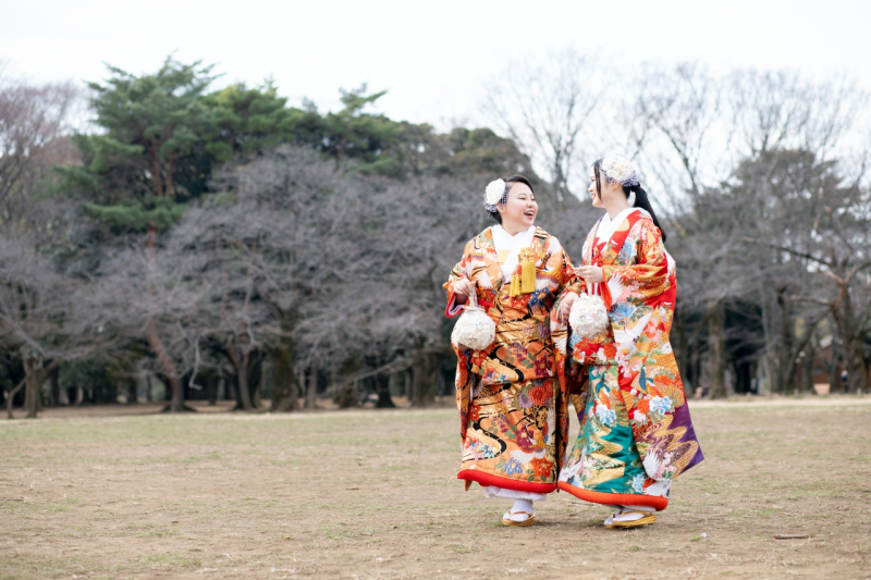 白無垢から色打掛にお着替え