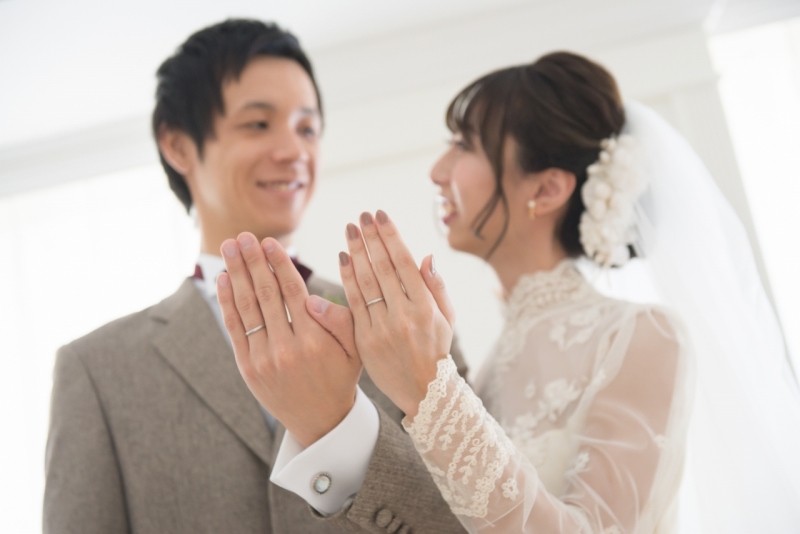 指輪のお披露目シーンも撮影します