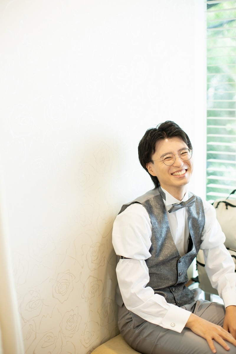 ご新郎様のこの笑顔！