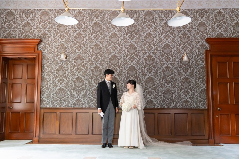 ヴィンテージドレスで洋館うディングフォト