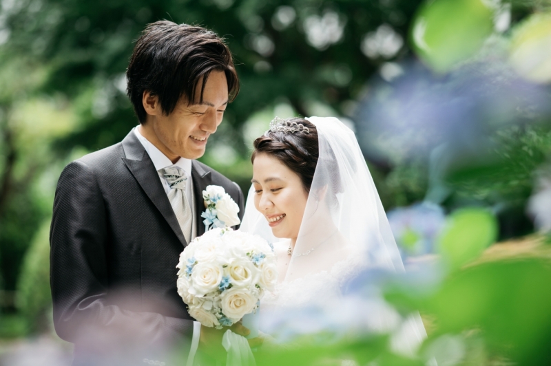 ラストショットはお花越し!