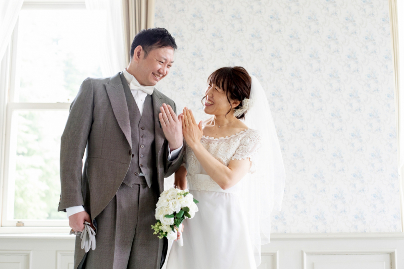 指輪お披露目ショット