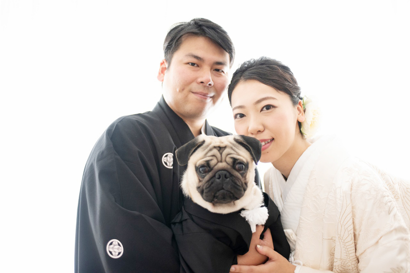 ペットは家族だから一緒にフォトウエディングを！