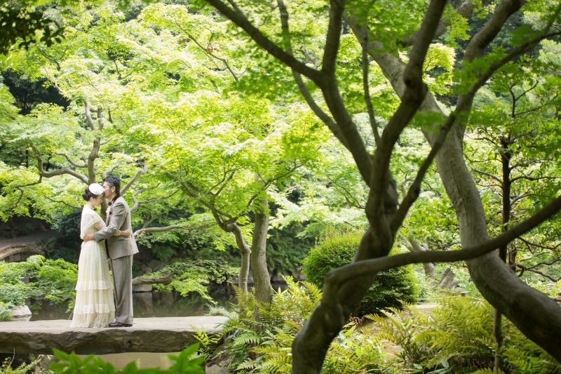 緑とヴィンテージドレスも素敵！