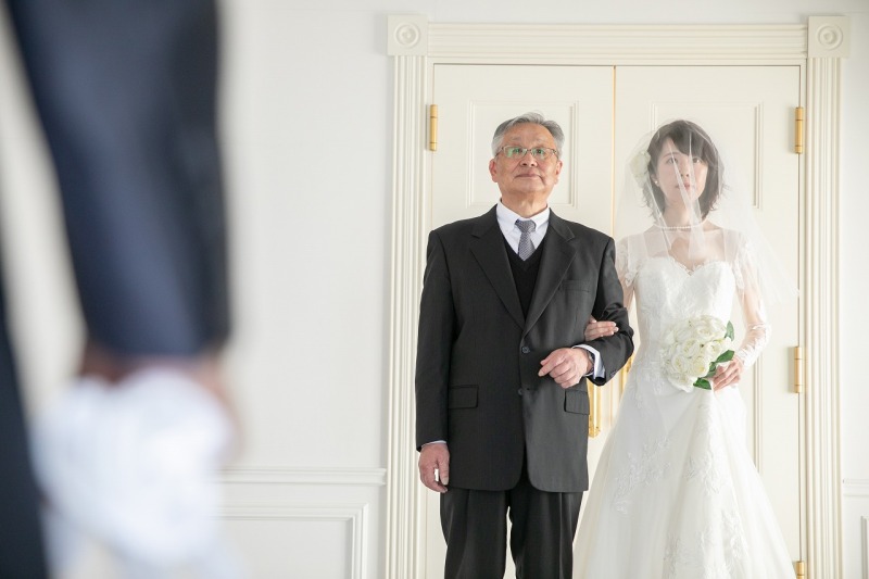 お父さまと入場シーン