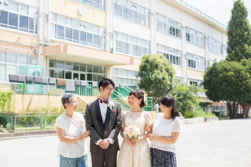 お母様と記念撮影