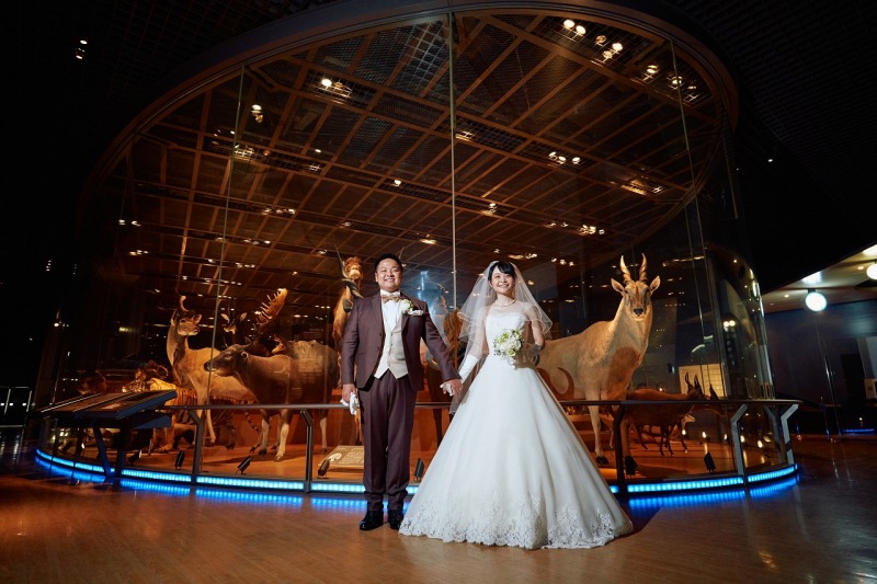 国立科学博物館でフォトウエディング