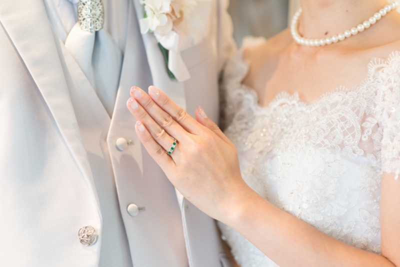 指輪披露シーンもしっかり撮影。