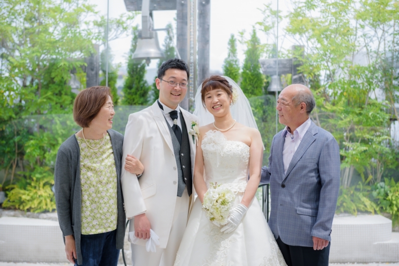 親御様も一緒に記念撮影