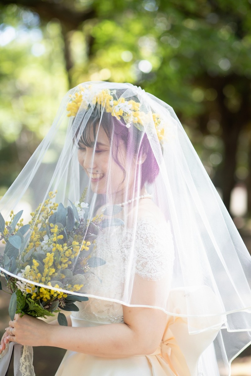 ベール越しの花嫁様