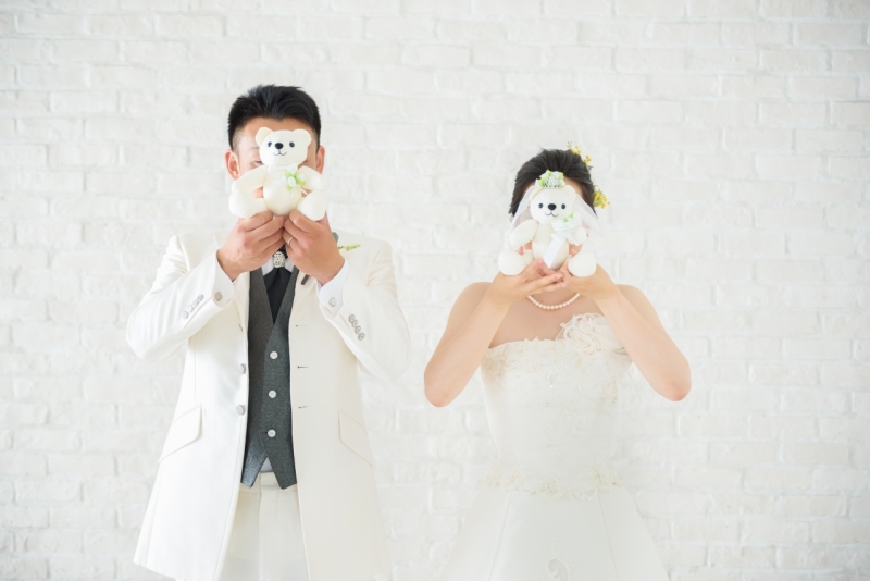 ウエディングベアと一緒に