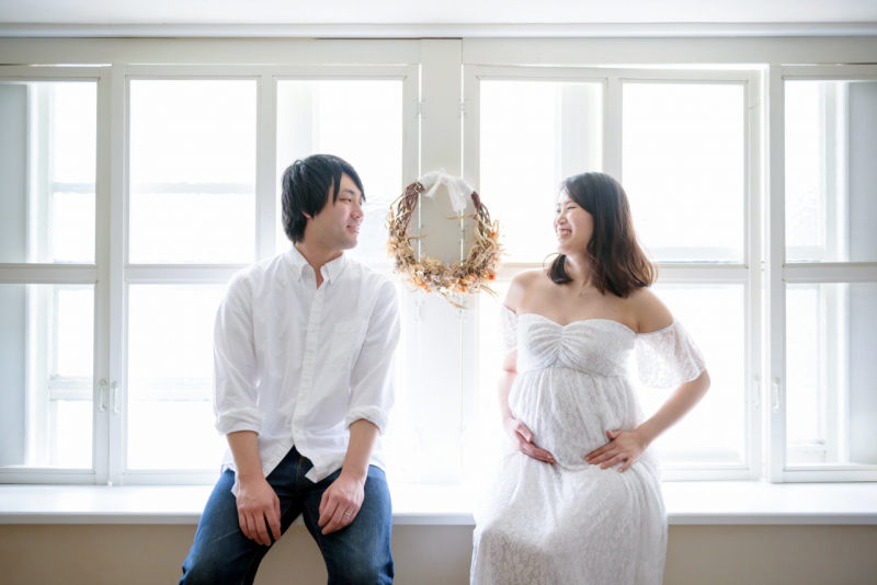 白ドレスに着替えて