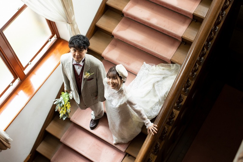 階段でトレーンもしっかり撮影