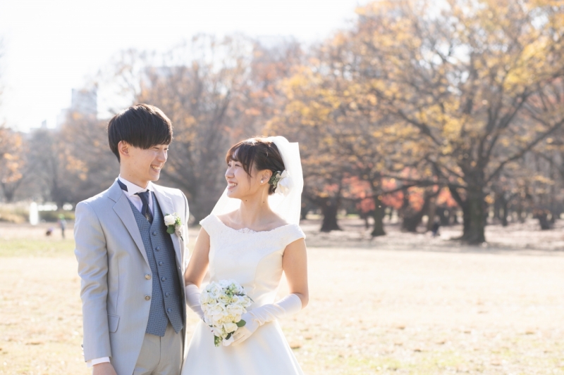 冬の公園はまるで海外のよう