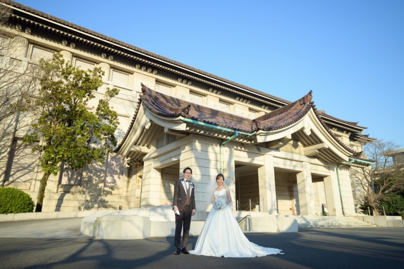 国立博物館でのフォトウエディング