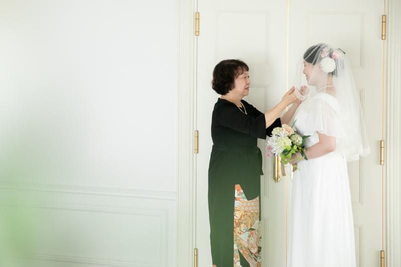 ご新婦さまはベールダウンを行いました！