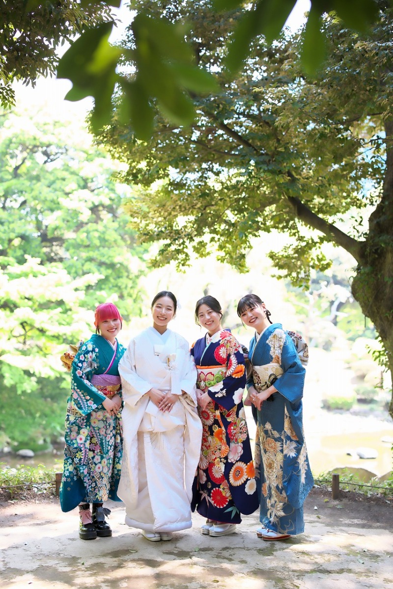 ご友人方もお着物で!