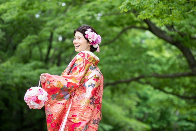 ブーケと花飾りもお持ち込み