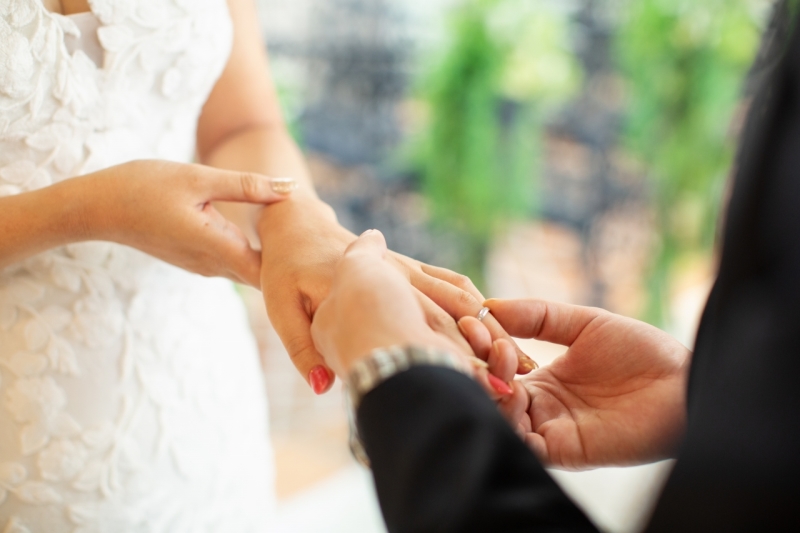 指輪交換シーン