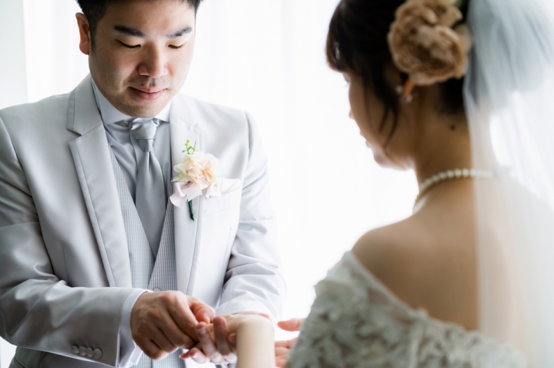 指輪交換シーン