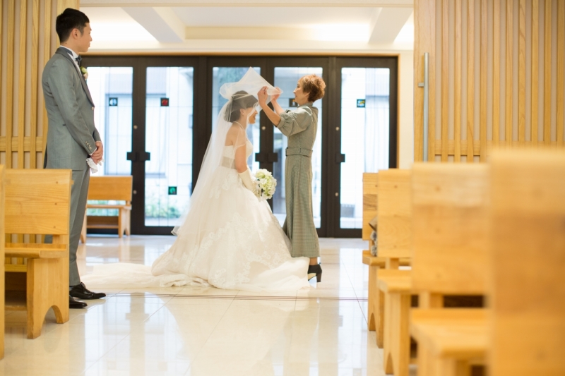 お母様にベールダウンをしていただきました