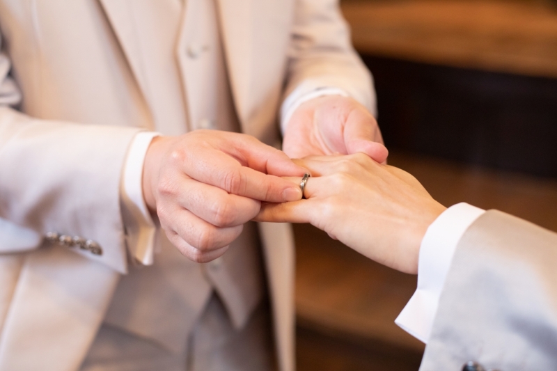 指輪交換シーン