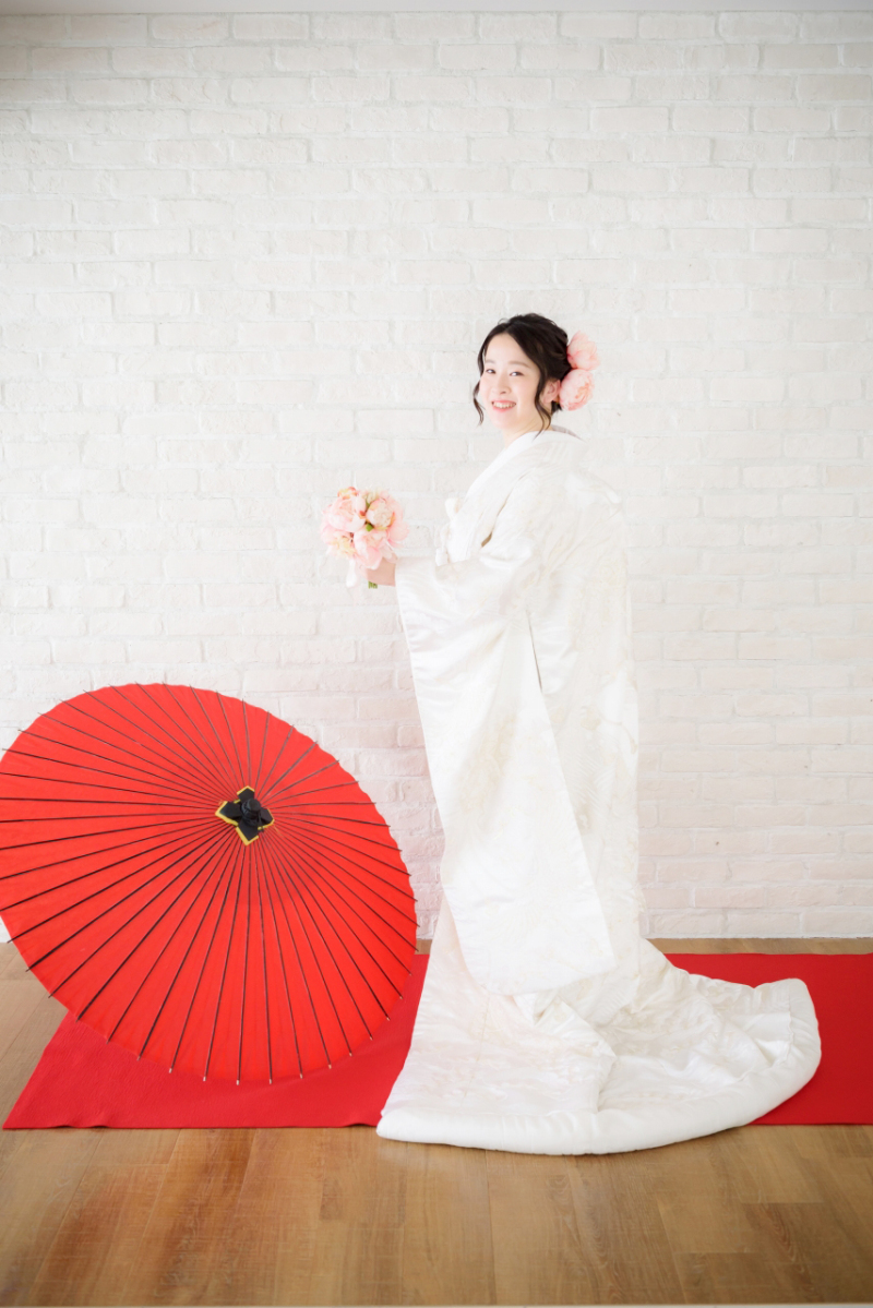 スタジオで和装撮影