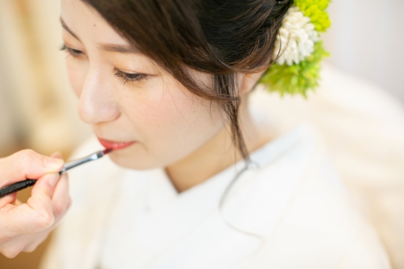 メイクシーンから撮影