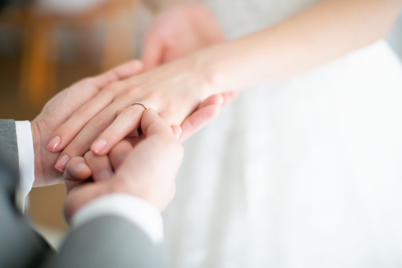 指輪交換シーン