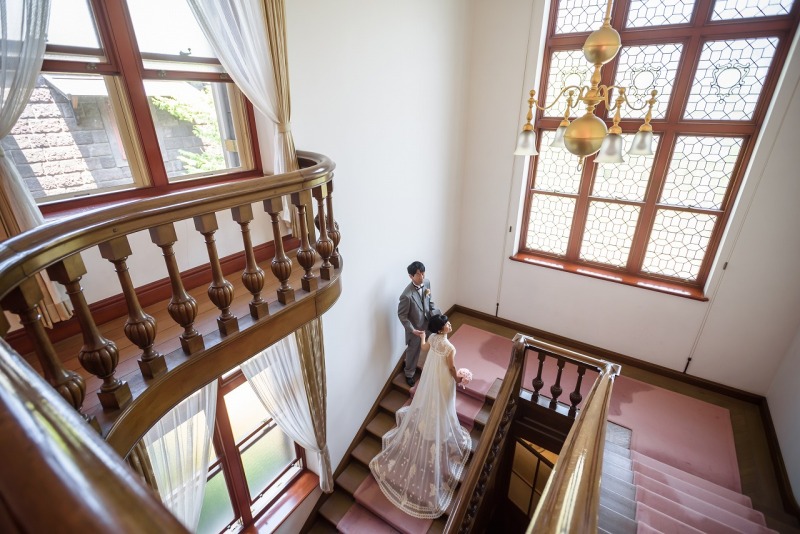 洋館といえば!の階段撮影