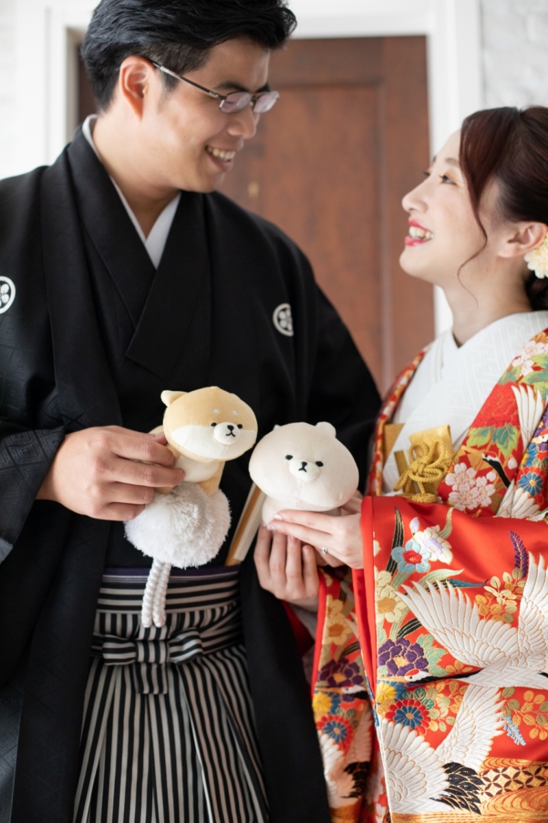 色打掛に掛け替えです