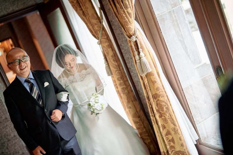 お父様と入場シーン