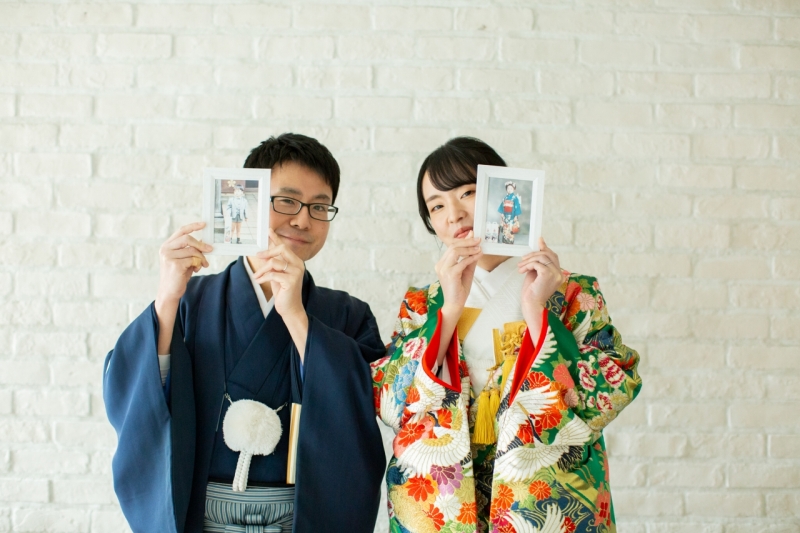 緑の色打掛にチェンジ