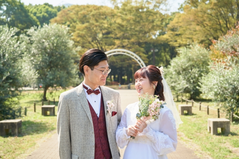 緑いっぱいの公園で