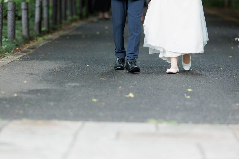 お二人の足元を