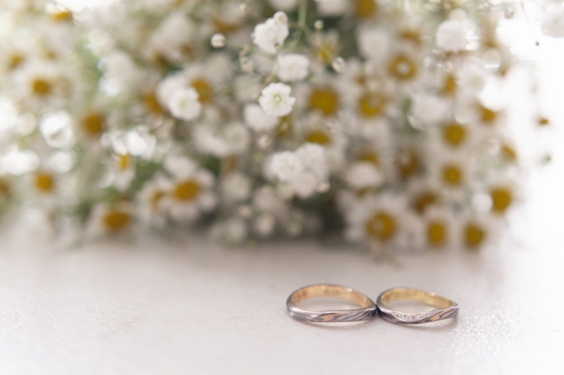 かわいい小花のブーケをお持ち込み！