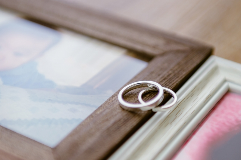 赤ちゃんの頃の二人の写真と一緒に