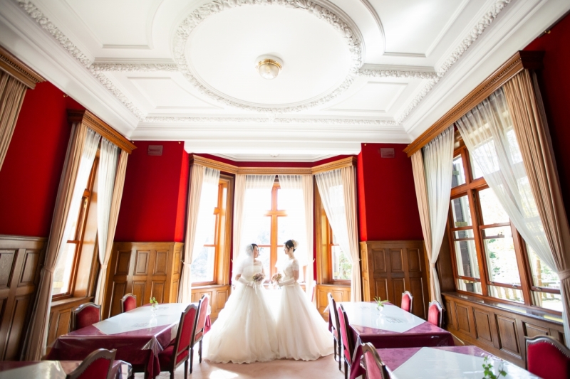 旧古河邸で大人っぽくかわいく